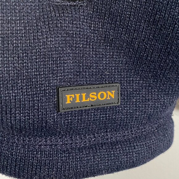 Filson Ridgeway Fleece Pullover Jacket Navy Blue Size Medium - Picture 2 of 11